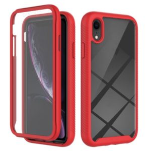 For iPhone XR Starry Sky Solid Color Series Shockproof PC + TPU Case with PET Film(Red) (OEM)