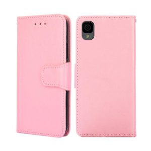 For TCL 30Z/T602DL Crystal Texture Leather Phone Case(Pink) (OEM)