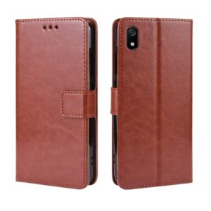 Retro Crazy Horse Texture Horizontal Flip Leather Case for Xiaomi Redmi 7A , with Holder & Card Slots & Photo Frame(Brown) (OEM)