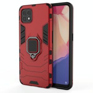 For OPPO Reno4 SE PC + TPU Shockproof Protective Case with Magnetic Ring Holder(Red) (OEM)