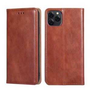 For Blackview A95 Pure Color Magnetic Leather Phone Case(Brown) (OEM)