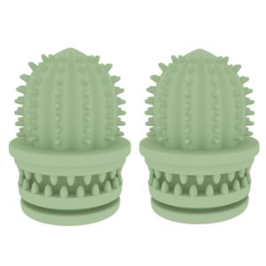 Pet Cleaning Teeth TPR Cactus Lightweight Bite-resistant Educational Toys(Avocado Green) (OEM)