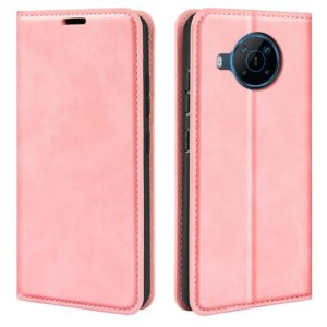 For Nokia X100 Retro-skin Magnetic Suction Leather Phone Case(Pink) (OEM)