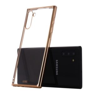 For Galaxy Note 10 GEBEI Plating TPU Shockproof Protective Case(Gold) (GEBEI) (OEM)