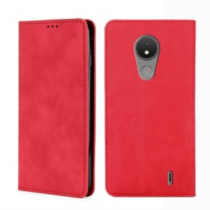 For Nokia C21 Skin Feel Magnetic Horizontal Flip Leather Phone Case(Red) (OEM)
