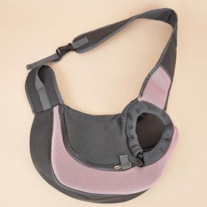 Pet Bag Widened Shoulder Strap Breathable Messenger Cat Bag,Size: Large(Pink) (OEM)