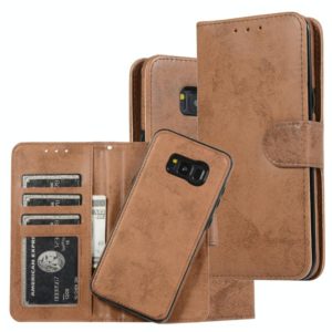 For Samsung Galaxy S8+ Retro 2 in 1 Detachable Magnetic Horizontal Flip TPU + PU Leather Case with Holder & Card Slots & Photo Frame & Wallet(Brown) (OEM)