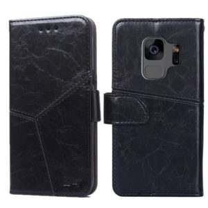 For Samsung Galaxy S9 Geometric Stitching Horizontal Flip TPU + PU Leather Case with Holder & Card Slots & Wallet(Black) (OEM)