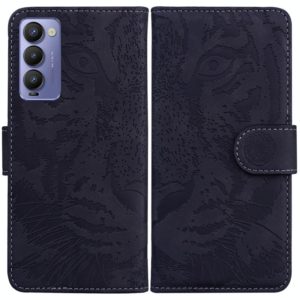 For Tecno Camon 18 / 18P Tiger Embossing Pattern Horizontal Flip Leather Phone Case(Black) (OEM)