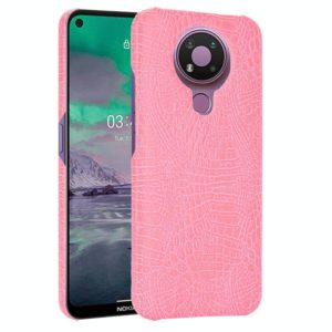 For Nokia 3.4 Shockproof Crocodile Texture PC + PU Case(Pink) (OEM)
