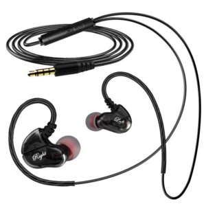 S610-B 3.5mm Four Horn Dual Moving Coil In-ear Wire-control HIFI Earphone (Black) (OEM)