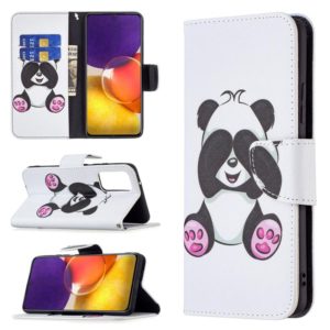 For Samsung Galaxy A82 5G Colored Drawing Horizontal Flip Leather Case with Holder & Card Slots & Wallet(Panda) (OEM)