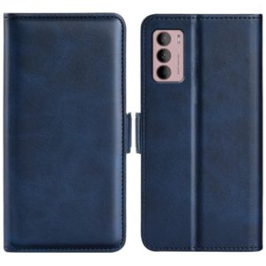For Motorola Moto G42 Dual-side Magnetic Buckle Leather Phone Case(Dark Blue) (OEM)
