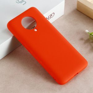 For Xiaomi Redmi K30 Pro Solid Color Liquid Silicone Full Coverage Anti-fall Mobile Phone Protective Cover(Red) (OEM)