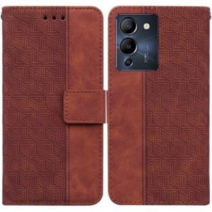 For Infinix Note 12 G96/X670 Geometric Embossed Leather Phone Case(Brown) (OEM)