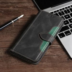 For Xiaomi Redmi Note 8T Stitching Skin Feel Magnetic Buckle Horizontal Flip PU Leather Case with Holder & Card Slots & Wallet(Black) (OEM)