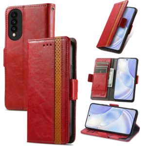 For Huawei nova 8 SE Youth CaseNeo Business Splicing Dual Magnetic Buckle Horizontal Flip PU Leather Case with Holder & Card Slots & Wallet(Red) (OEM)