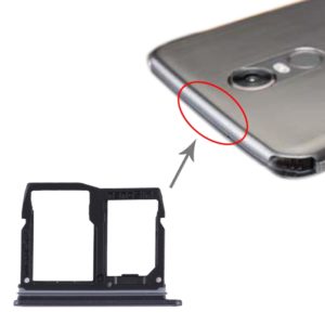 Nano SIM Card Tray + Micro SD Card Tray for LG Stylo 5 / Q720 LM-Q720MS LM-Q720TSW Q720CS (Black) (OEM)