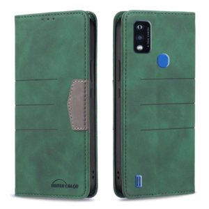 For ZTE Blade A51 Magnetic Splicing Leather Phone Case(Green) (OEM)