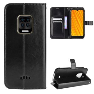 For Doogee S59 / S59 Pro Crazy Horse Texture Horizontal Flip Leather Case with Holder & Card Slots & Lanyard(Black) (OEM)