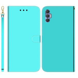 For Tecno Spark 8P Imitated Mirror Surface Horizontal Flip Leather Phone Case(Mint Green) (OEM)