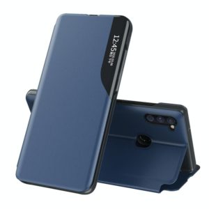 For Galaxy M11/A11 E.U Version Attraction Flip Holder Leather Phone Case(Blue) (OEM)