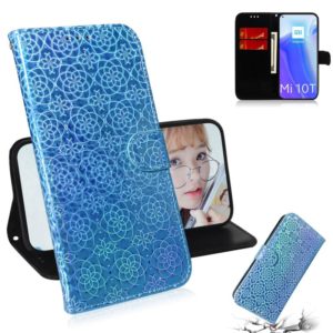 For Xiaomi Mi 10T Pro 5G / 10T 5G Solid Color Colorful Magnetic Buckle Horizontal Flip PU Leather Case with Holder & Card Slots & Wallet & Lanyard(Sky Blue) (OEM)