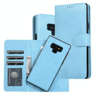 For Samsung Galaxy Note9 Retro 2 in 1 Detachable Magnetic Horizontal Flip TPU + PU Leather Case with Holder & Card Slots & Photo Frame & Wallet(Sky Blue) (OEM)