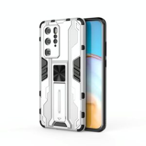 For Huawei P40 Pro Supersonic PC + TPU Shock-proof Protective Case with Holder(Silver) (OEM)