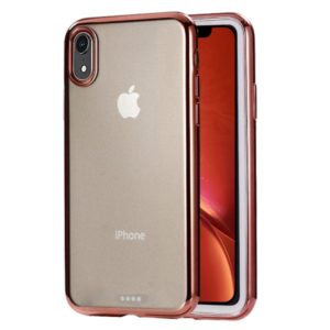 For iPhone XR Ultra-thin Electroplating TPU Protective Case(Rose Gold) (OEM)