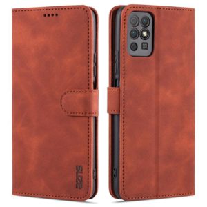 For Honor Play 5T Youth AZNS Skin Feel Calf Texture Horizontal Flip Leather Case with Card Slots & Holder & Wallet(Brown) (AZNS) (OEM)