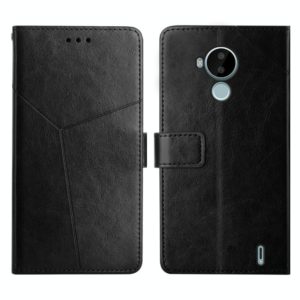 For Nokia C30 Y Stitching Horizontal Flip Leather Phone Case(Black) (OEM)