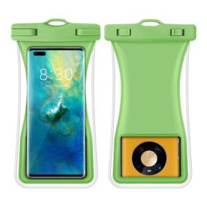 Small Waist Floating Airbag Mobile Phone Waterproof Bag TPU Mobile Phone Waterproof Bag(Green) (OEM)