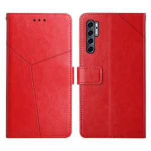 For TCL 20 Pro 5G Y Stitching Horizontal Flip Leather Phone Case(Red) (OEM)