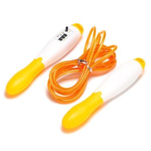 Adjustable Mechanical Counting PVC Skipping Rope Fitness Sports Equipment, Length: 3m(Yellow White) (OEM)