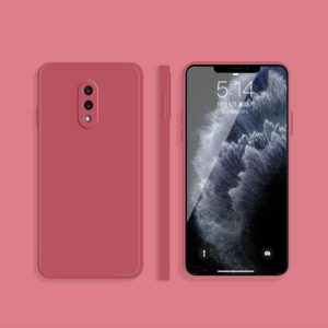 For OnePlus 7 Solid Color Imitation Liquid Silicone Straight Edge Dropproof Full Coverage Protective Case(Red) (OEM)