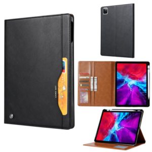 For iPad Air 2022 / 2020 10.9 Knead Skin Texture Horizontal Flip Leather Case with Photo Frame & Holder & Card Slots & Wallet(Black) (OEM)