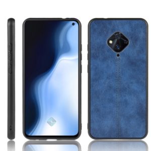 For Vivo Y9s/V17 Shockproof Sewing Cow Pattern Skin PC + PU + TPU Case(Blue) (OEM)