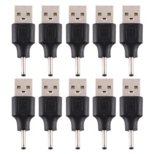 10 PCS 3.0 x 1.1mm Male to USB 2.0 Male DC Power Plug Connector (OEM)