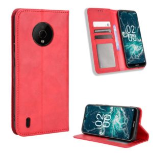 For Nokia C200 Magnetic Buckle Retro Texture Leather Phone Case(Red) (OEM)