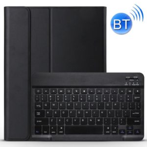 Detachable Bluetooth Keyboard + Brushed Texture Horizontal Flip Leather Tablet Case with Holder for iPad Pro 11 inch (2018)(Black) (OEM)