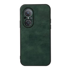 For Huawei nova 9 SE Fine Hole Version Two-color Litchi Texture PU Phone Case(Green) (OEM)