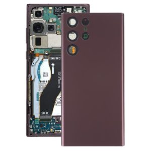 For Samsung Galaxy S22 Ultra 5G SM-S908B Battery Back Cover with Camera Lens Cover (Purple) (OEM)