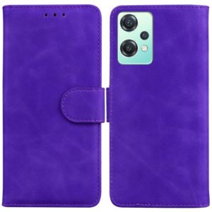 For OnePlus Nord CE 2 Lite 5G Skin Feel Pure Color Flip Leather Phone Case(Purple) (OEM)