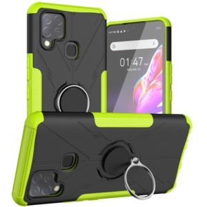 For Infinix Hot 10s Armor Bear Shockproof PC + TPU Protective Case with Ring Holder(Green) (OEM)