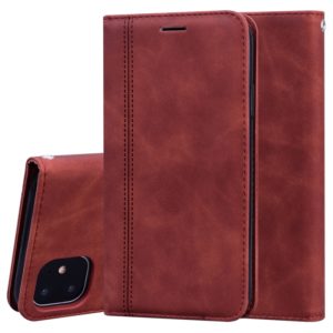 For iPhone 11 Frosted Business Magnetic Horizontal Flip PU Leather Case with Holder & Card Slot & Lanyard(Brown) (OEM)