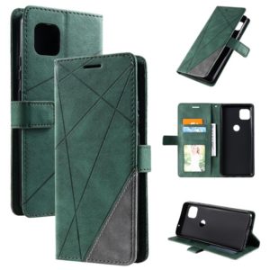 For Motorola Moto G 5G Skin Feel Splicing Horizontal Flip Leather Case with Holder & Card Slots & Wallet & Photo Frame(Green) (OEM)