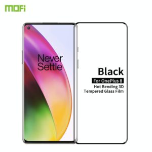 For OnePlus 8 MOFI 9H 3D Explosion Proof Thermal Bending Full Screen Covered Tempered Glass Film(Black) (MOFI) (OEM)