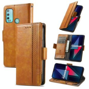 For Wiko Power U30 CaseNeo Splicing Dual Magnetic Buckle Leather Case with Holder & Card Slots & Wallet(Khaki) (OEM)