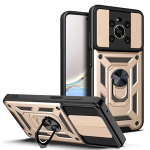 For Honor X9 5G/X9 4G Sliding Camera Design TPU + PC Phone Case(Gold) (OEM)